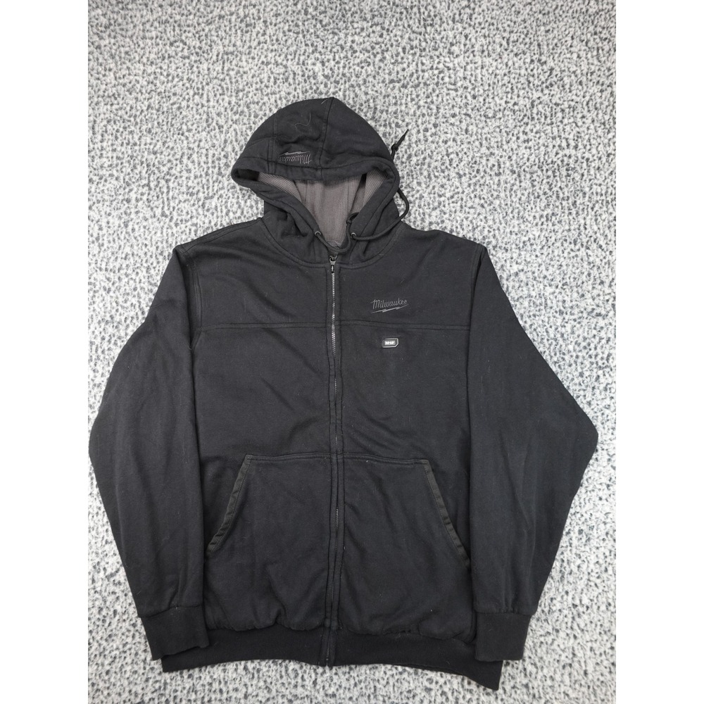 Milwaukee Heated Gear Hoodie Mens 2X Black M12 Waffle Lined Full Zip Workwear